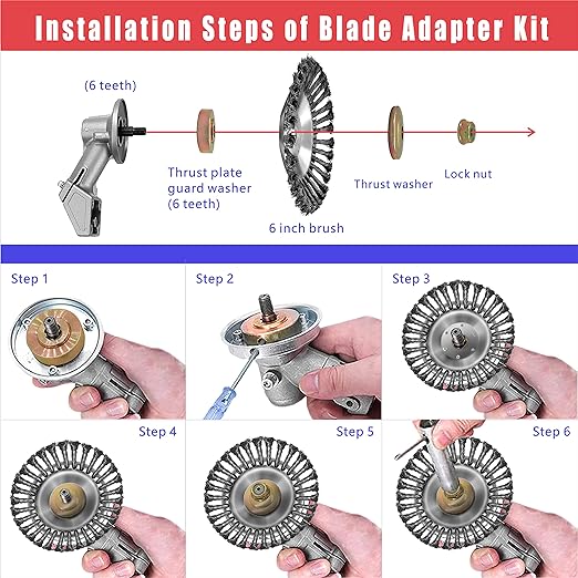 6" beveled wire wheel for trimmer