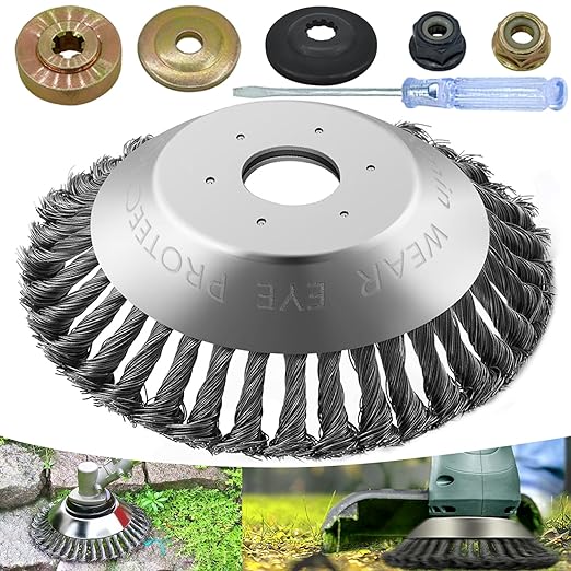 6" beveled wire wheel for trimmer