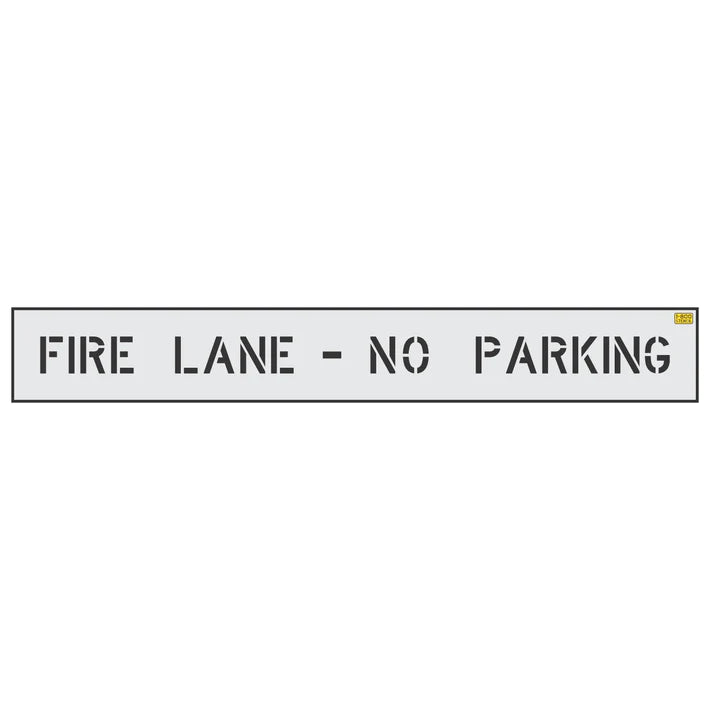 4" FIRE LANE - NO PARKING Stencil