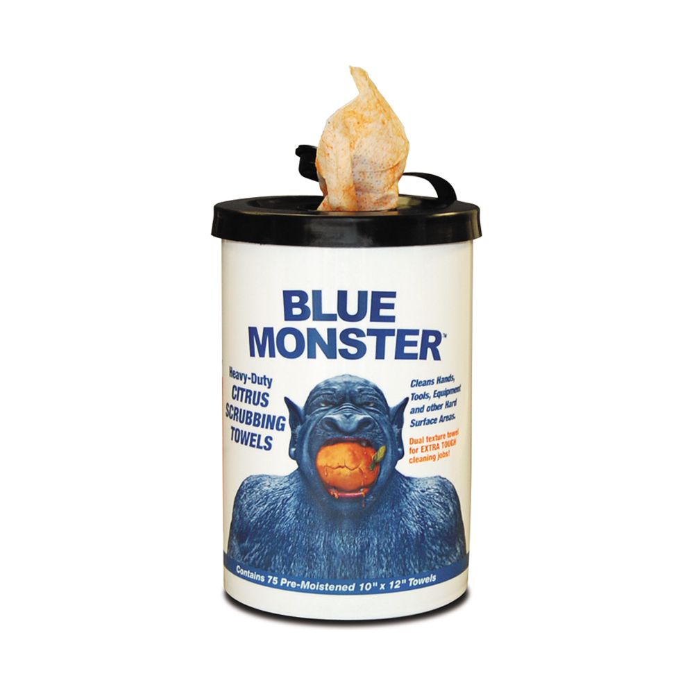 Blue Monster Heavy-Duty Citrus Scrubbing Wipes