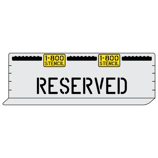 4" RESERVED Professional Curb Stencil