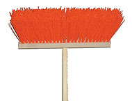 16" poly street broom w handle