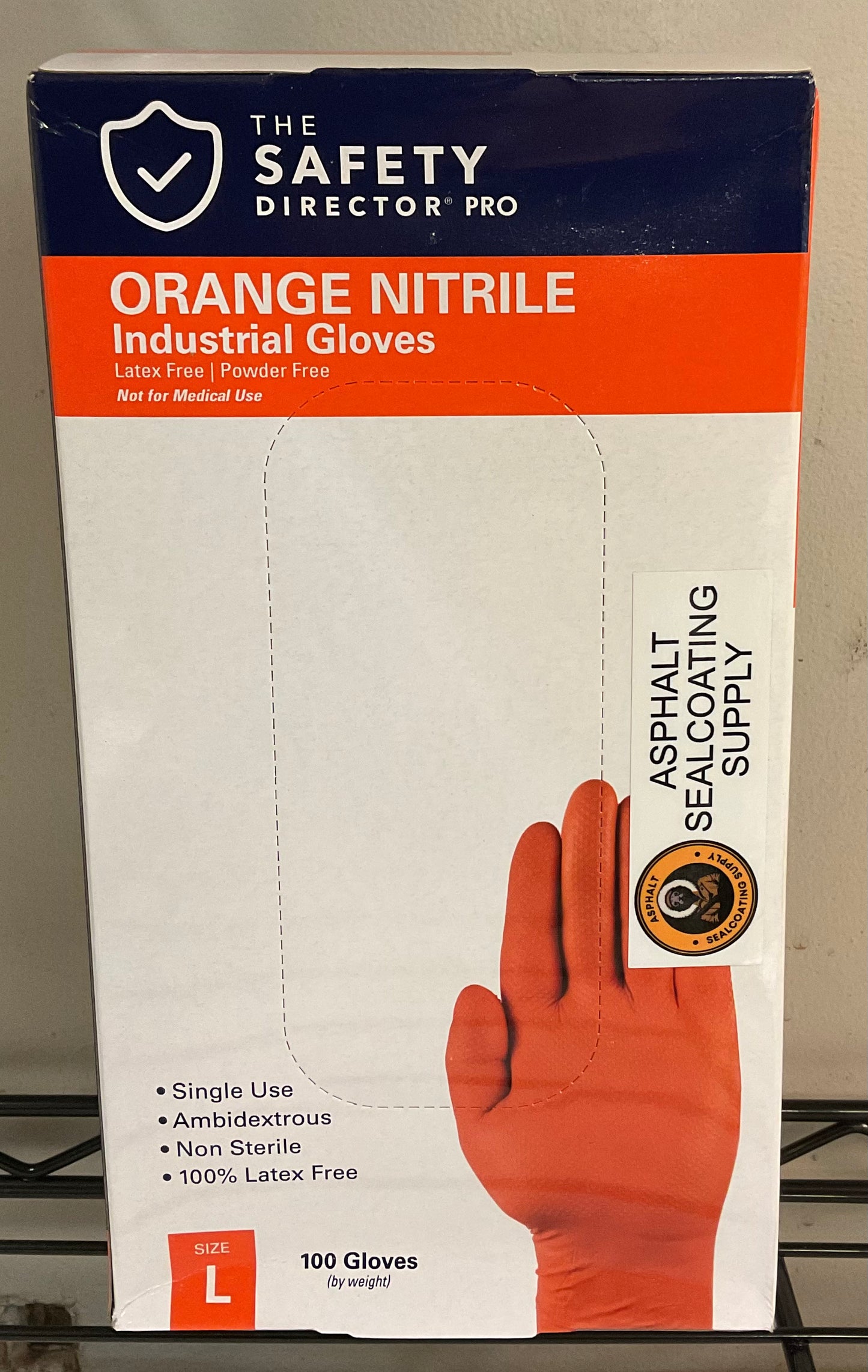 orange 8 mil nitrile gloves