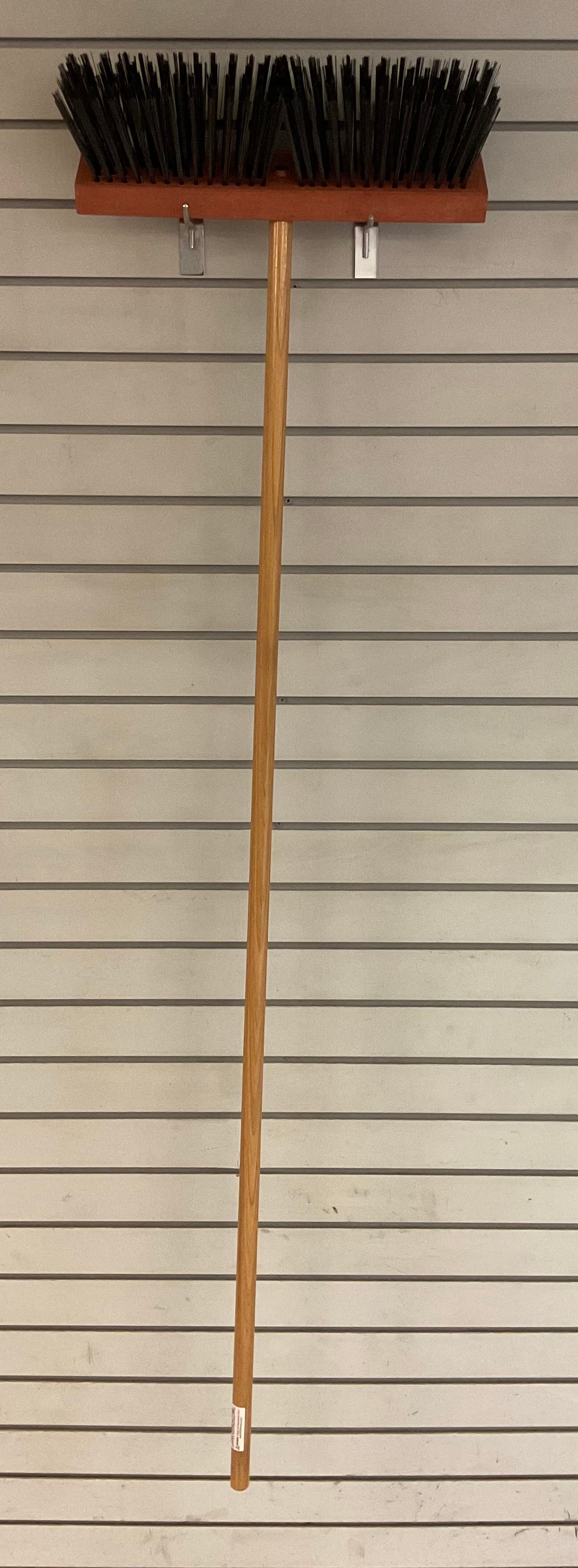 16" carbon steel wire street broom w handle