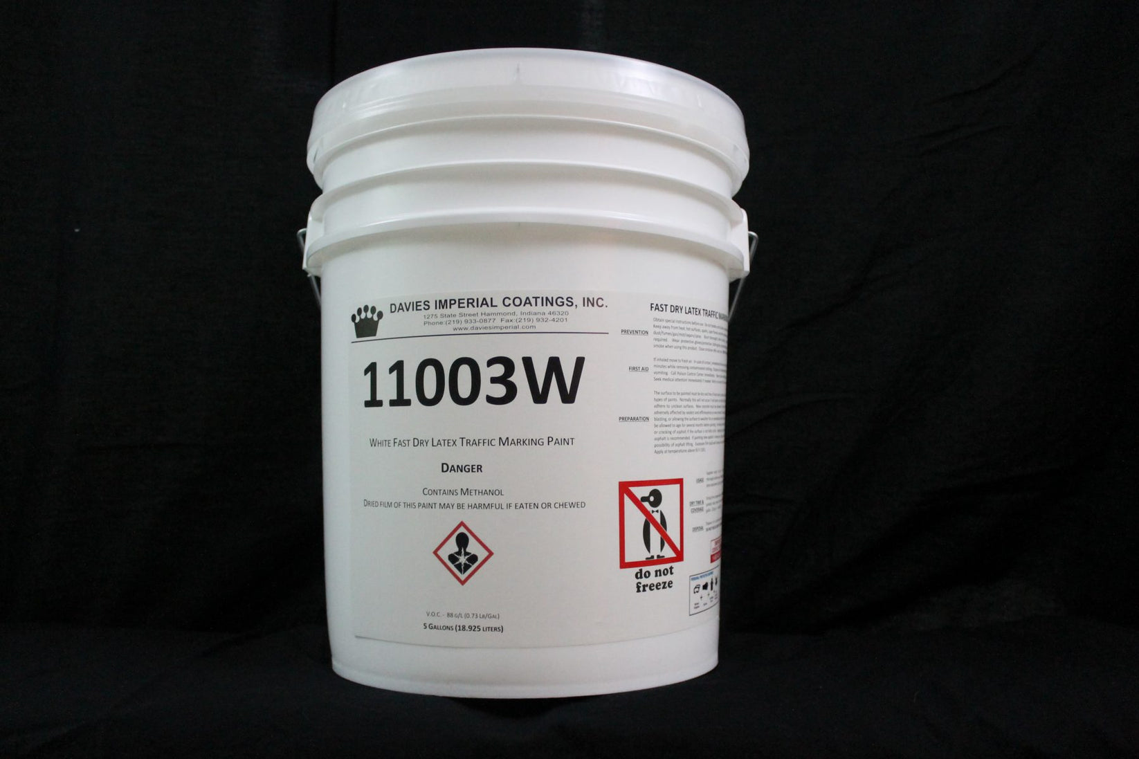 Davies Imperial white traffic paint Asphalt Sealcoating Supply