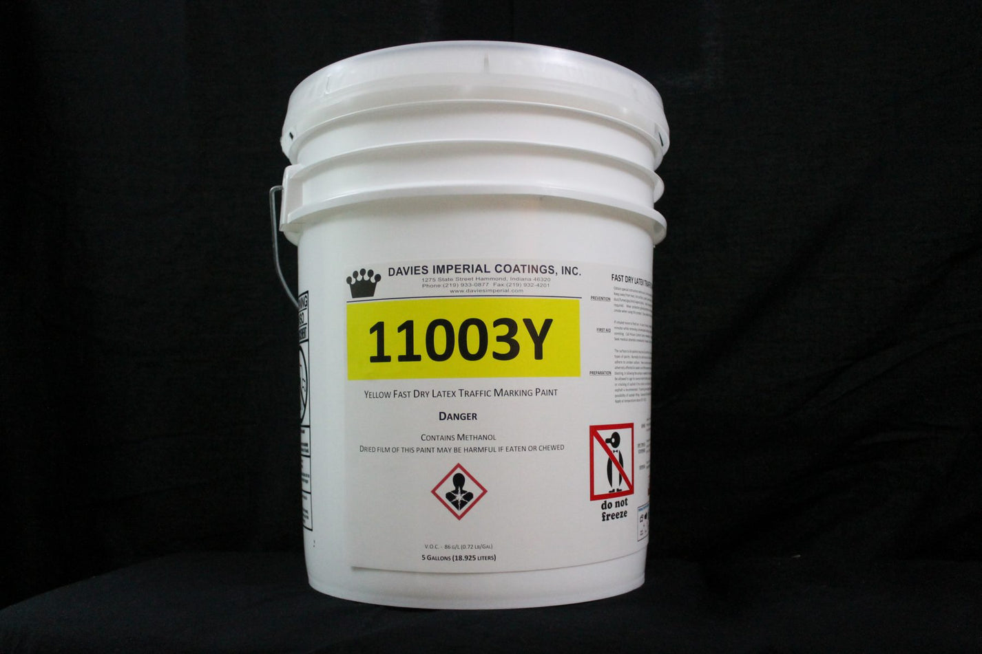 Davies Imperial fast dry yellow traffic paint Asphalt Sealcoating Supply